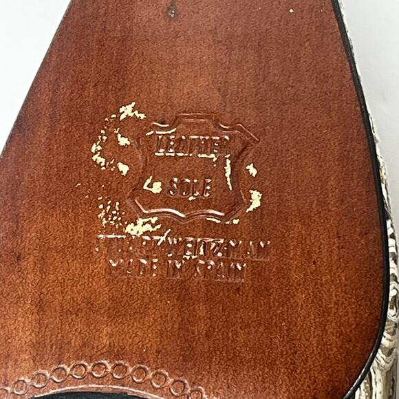 Stuart Weitzman Womens 8B Shoes Heels Slip-On Mules Formal Lacework Brown Gold - Picture 10 of 12